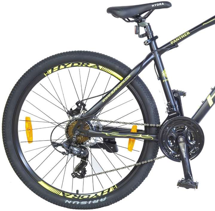 Hydra Panther Dual Suspention Disc Brake Bike For Adults Black Yellow 26 T Mountain Cycle Price in India Buy Hydra Panther Dual Suspention Disc Brake Bike For Adults Black Yellow 26 T Mountain