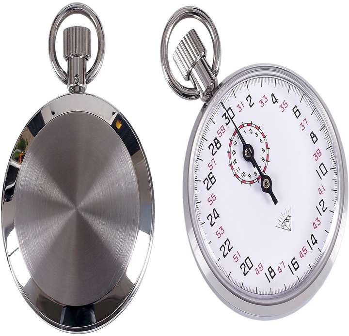 BALRAMA 1 10 Second Recorder DIAMOND Stopwatch 504 Mechanical Watch Timer 13 Jewel Brass Chromed Professional Sport Watch Timer Analog Mechanical Stop Watch 504 Stopwatch Chronometer 1 10 Second Recor...