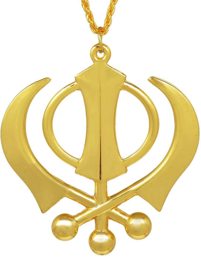 memoir Big and Bold Khanda Sikh Sardar Punjabi Khalsa Locket Gold plated Alloy Pendant Price in India Buy memoir Big and Bold Khanda Sikh Sardar Punjabi Khalsa Locket Gold plated Alloy Pendant Online ...