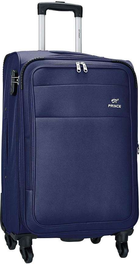 PRINCE BONN Expandable Check in Suitcase 4 Wheels 26 inch Blue Price in India Flipkart