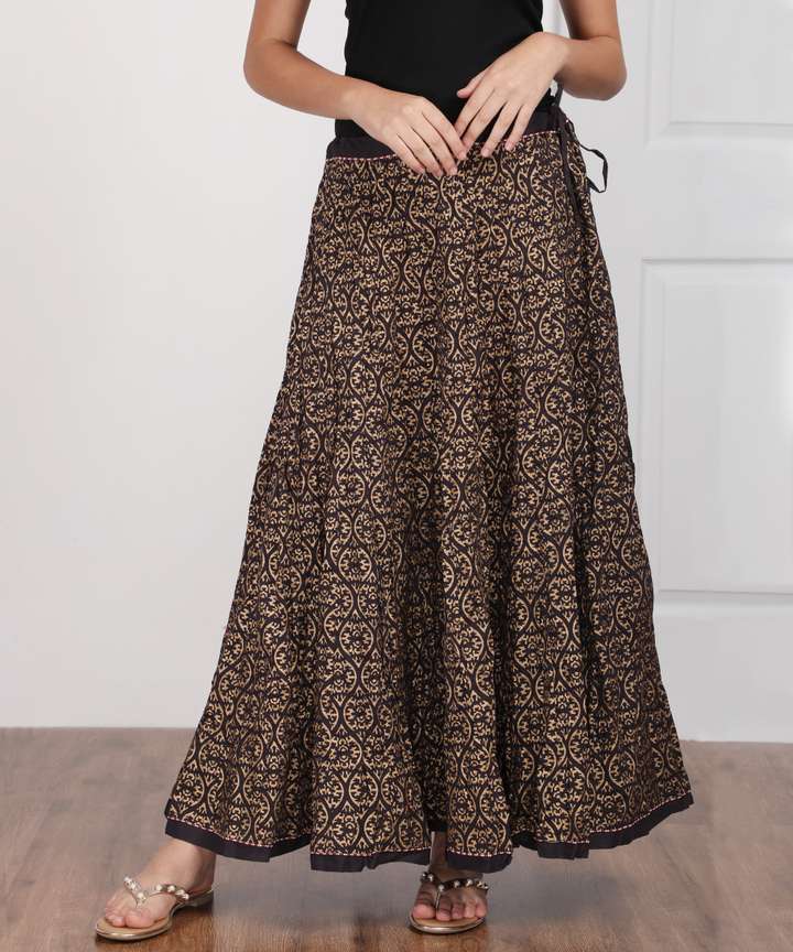 BIBA Printed Women Straight Brown Skirt Buy BROWN GOLD BIBA Printed Women Straight Brown Skirt Online at Best Prices in India Flipkart
