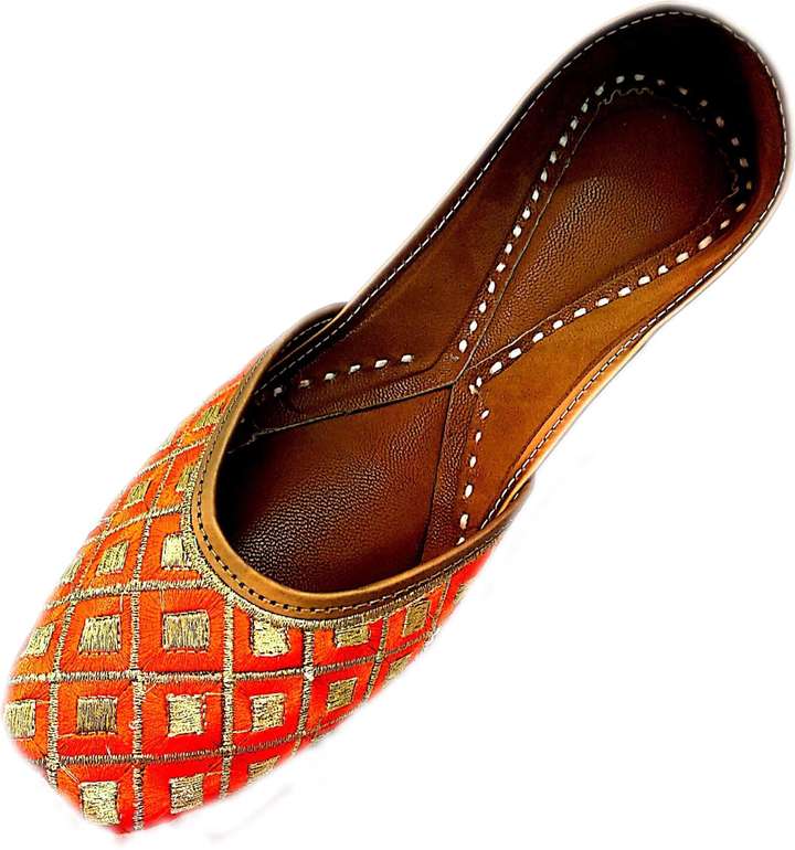 Orange punjabi jutti shop