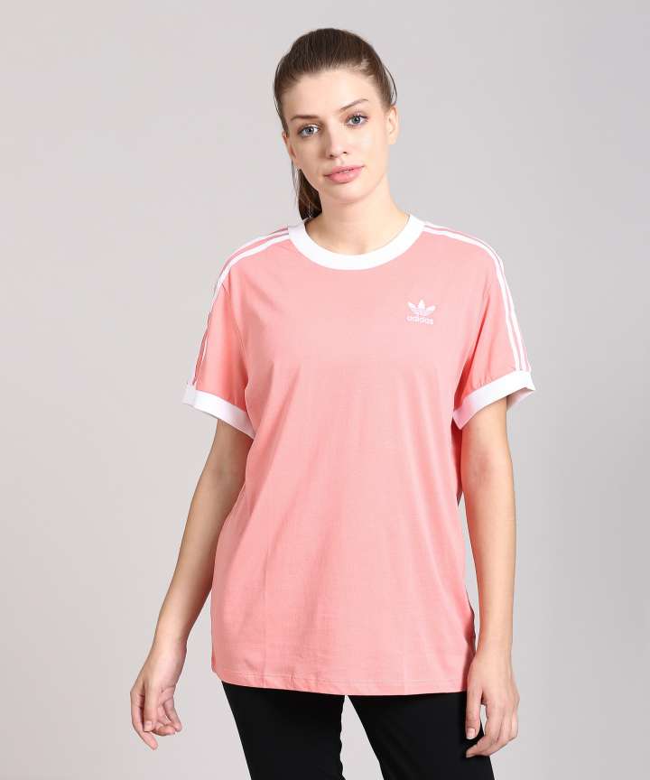 ADIDAS Solid Women Round Neck Pink T Shirt Buy Tacros ADIDAS Solid Women Round Neck Pink T Shirt Online at Best Prices in India Flipkart