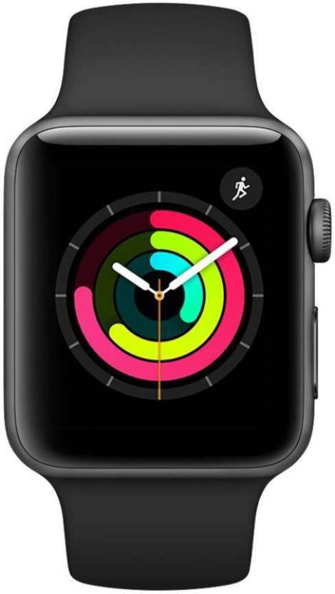 Apple Watch Series 3 GPS 38mm Space Grey Aluminium Case with Black Sport Band Price in India Buy Apple Watch Series 3 GPS 38mm Space Grey Aluminium Case with Black Sport Band online at Flipkart