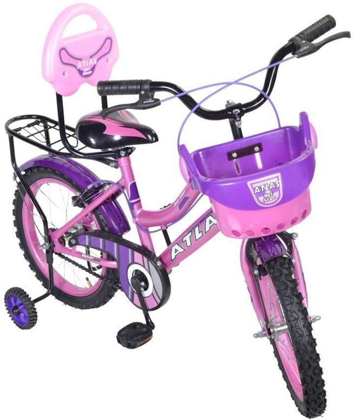 ATLAS Hot Star Bicycle For Kids Of Age 5 7Yrs Pink Purple 16 T Recreation Cycle Price in India Buy ATLAS Hot Star Bicycle For Kids Of Age 5 7Yrs Pink Purple 16 T Recreation