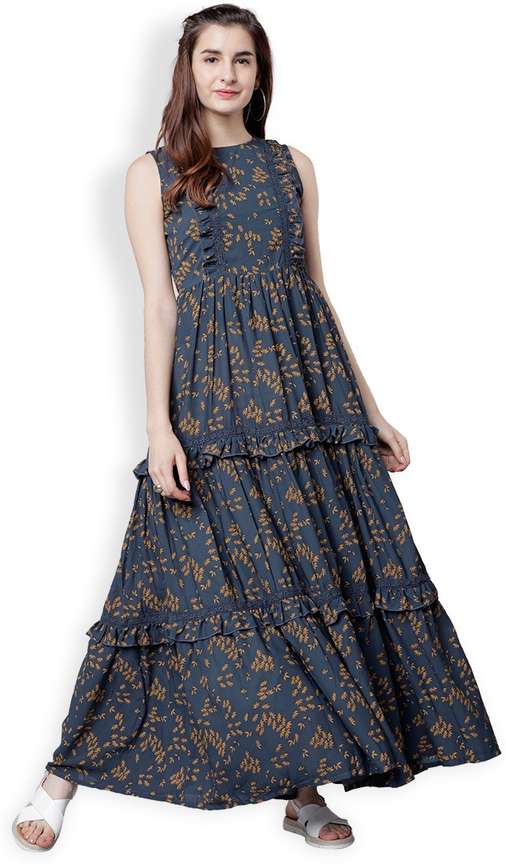 Tokyo Talkies Women Maxi Dark Blue Dress Buy Tokyo Talkies Women Maxi Dark Blue Dress Online at Best Prices in India Flipkart