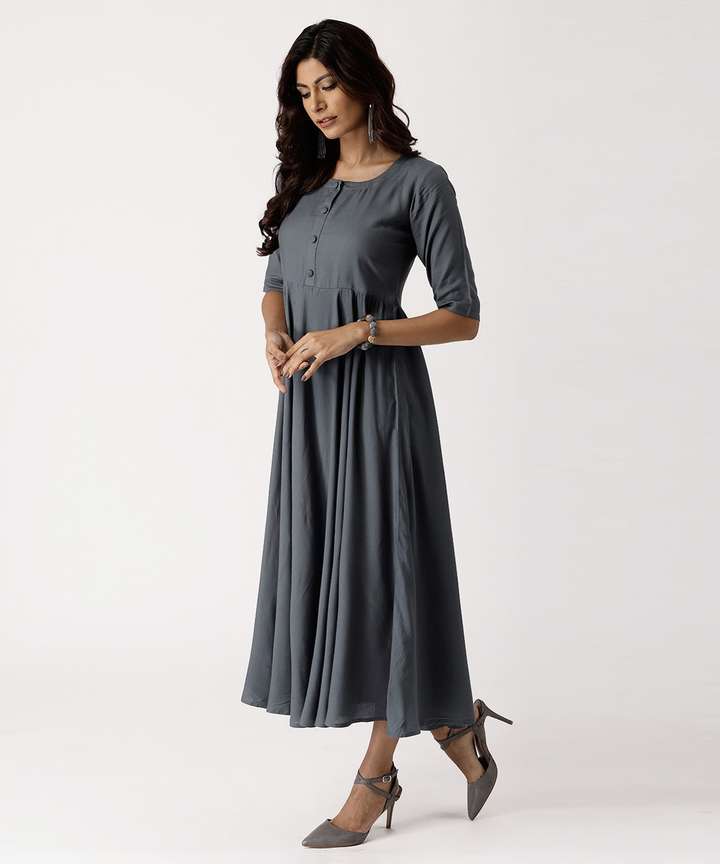 LIBAS Women Maxi Grey Dress Buy LIBAS Women Maxi Grey Dress Online at Best Prices in India Flipkart
