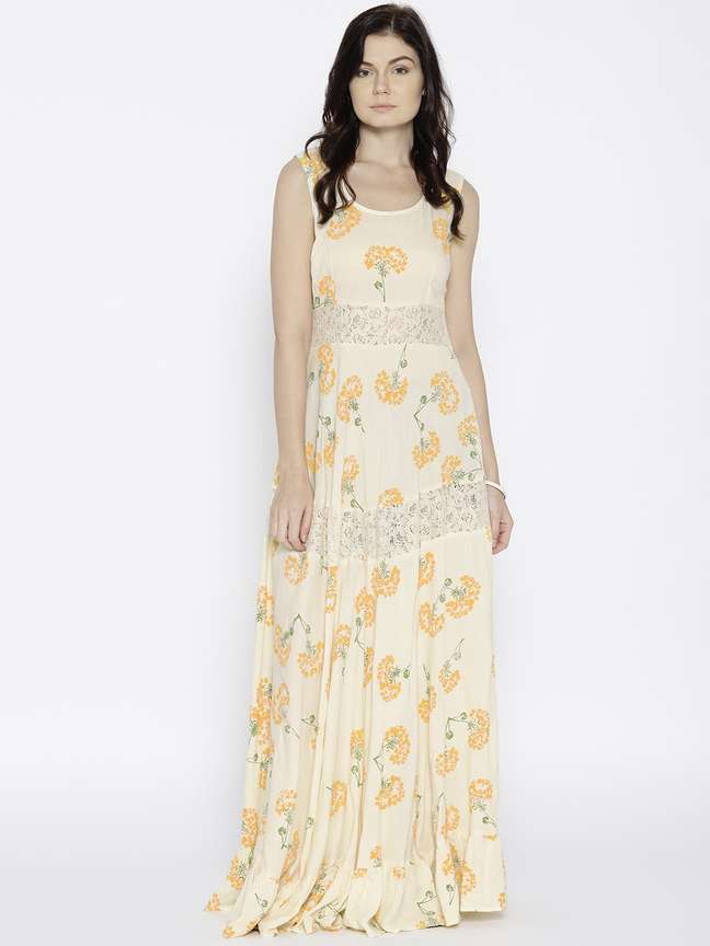 Mabish By Sonal Jain Women Maxi Beige Dress Buy Mabish By Sonal Jain Women Maxi Beige Dress Online at Best Prices in India Flipkart