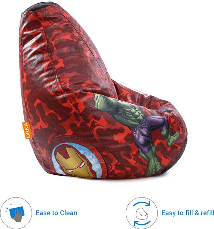 ORKA XXL Marvel Avengers Digital Printed Bean Bag With Bean Filling Price in India Buy ORKA XXL Marvel Avengers Digital Printed Bean Bag With Bean Filling online at Flipkart