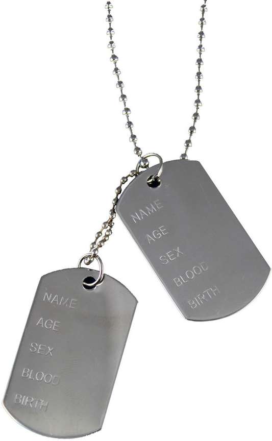 estore dog tag /name plate / US army / military dog tag pendant with chain  necklace Metal Pendant