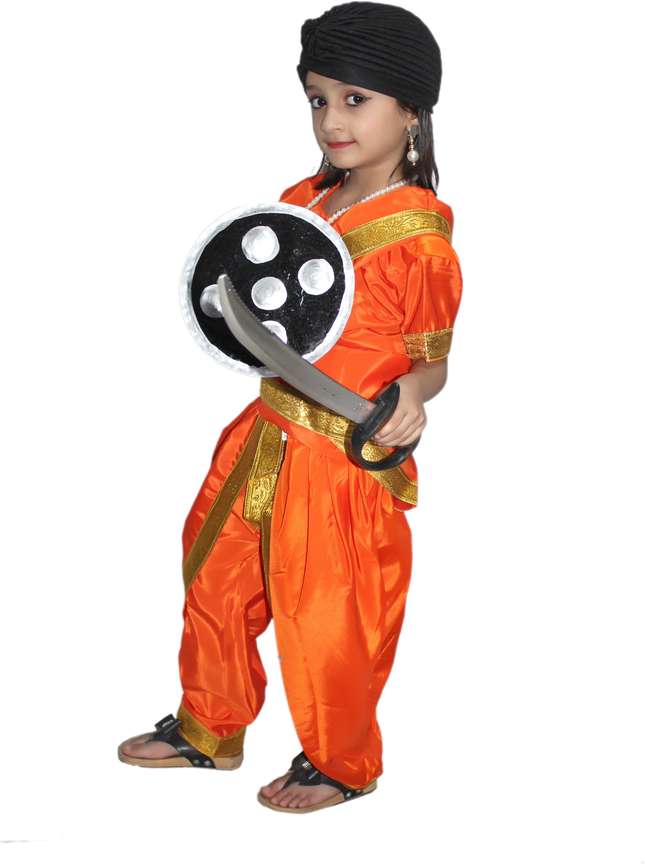 KAKU FANCY DRESSES National Hero Freedom Fighter Rani Laxmi Bai Costume Orange 3 4 Years For Girls Kids Costume Wear Price in India Buy KAKU FANCY DRESSES National Hero Freedom Fighter Rani
