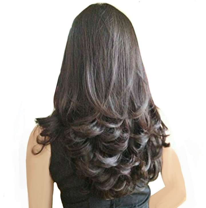 Alizz feather cut half Head hair wig volumizer Hair Extension Price in India Buy Alizz feather cut half Head hair wig volumizer Hair Extension online at Flipkart