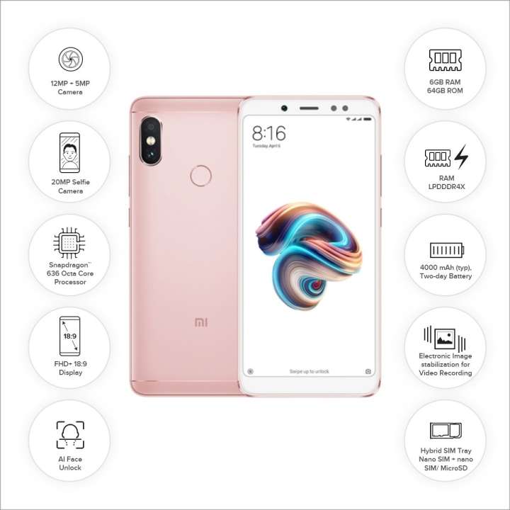 Redmi note 5 pro rose gold shops flipkart