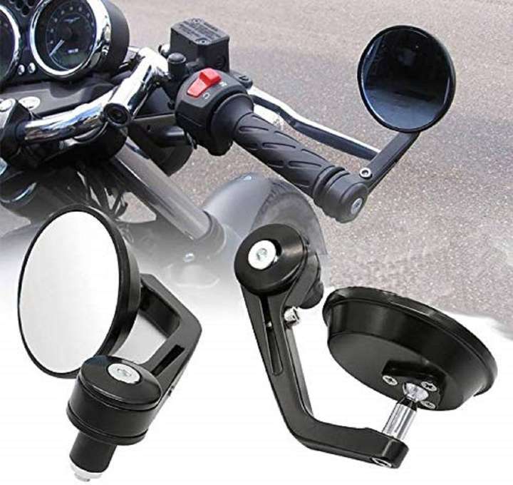 BabyGo Handle Bar End Side Mirror Rear View Round Mirror for Bikes Set of 2 Bike Mirror Adapter Price in India Buy BabyGo Handle Bar End Side Mirror Rear View Round