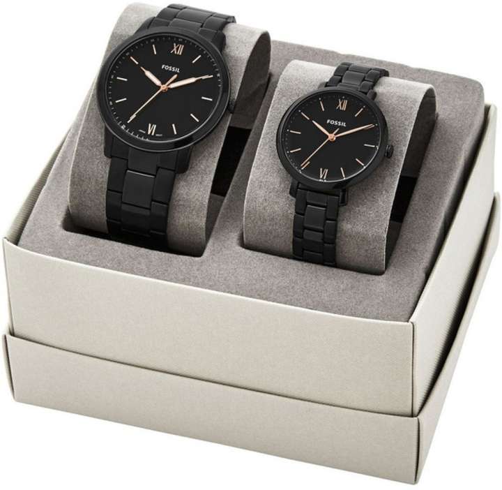 Fossil couple watch black hotsell