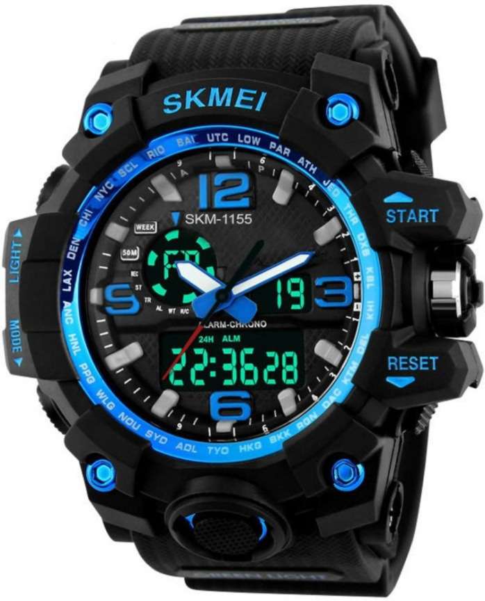 SKMEI Skmei Analog Digital Watch For Men Buy SKMEI Skmei Analog Digital Watch For Men 1155 blue Online at Best Prices in India Flipkart