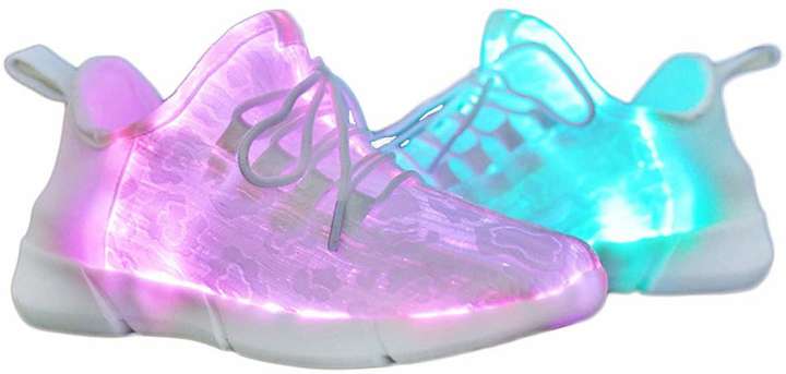 Light up fiber optic shoes clearance