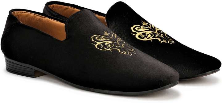 Boys black velvet loafers sale