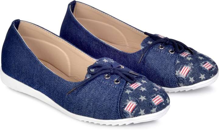 PIPILIKA PIPILIKA Belly Flat 007 Blue Star Print Ballerinas Shoes of Denim Jeans Bellies For Women Buy PIPILIKA PIPILIKA Belly Flat 007 Blue Star Print Ballerinas Shoes of Denim Jeans Bellies