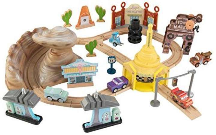 DISNEY KIDKRAFT Pixar Cars 3 Radiator Springs 50 Piece Wooden Track Set with Accessories KIDKRAFT Pixar Cars 3 Radiator Springs 50 Piece Wooden Track Set with Accessories shop for DISNEY products in I...