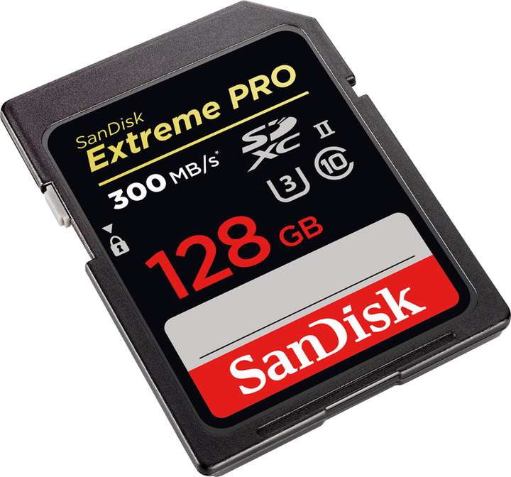 SanDisk Extreme Pro 128 GB SDXC Class 10 300 Mbps Memory 