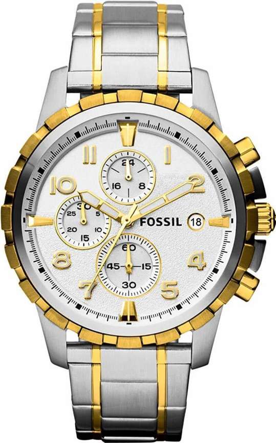 Gold and silver fossil watch men's best sale