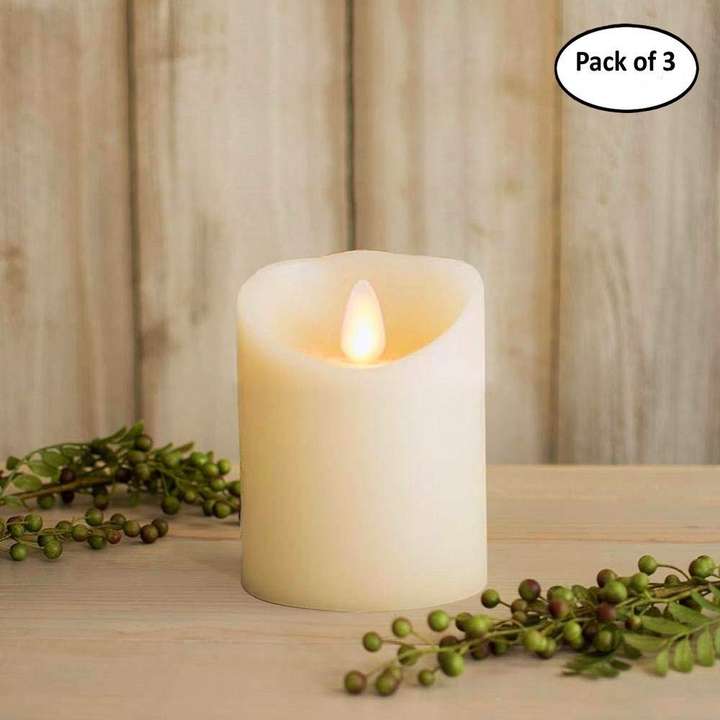 Yutiriti Set of 3 Realistic Burning Flameless LED Candle Light Candle Price in India Buy Yutiriti Set of 3 Realistic Burning Flameless LED Candle Light Candle online at Flipkart