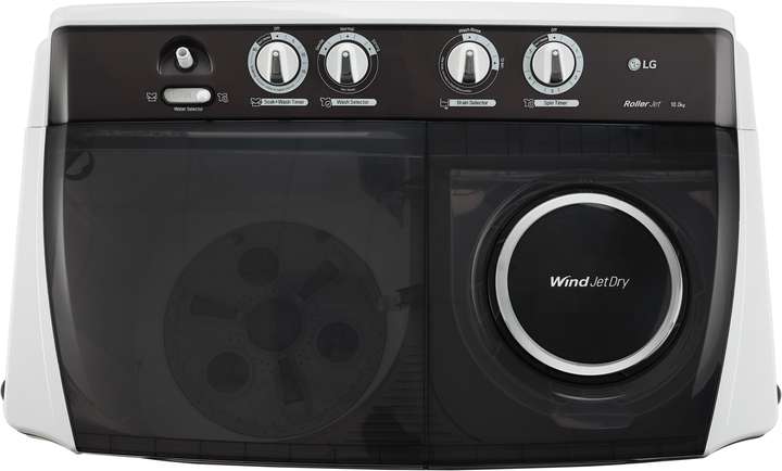 LG 10 kg 5 Star Rating Semi Automatic Top Load Washing Machine Grey White