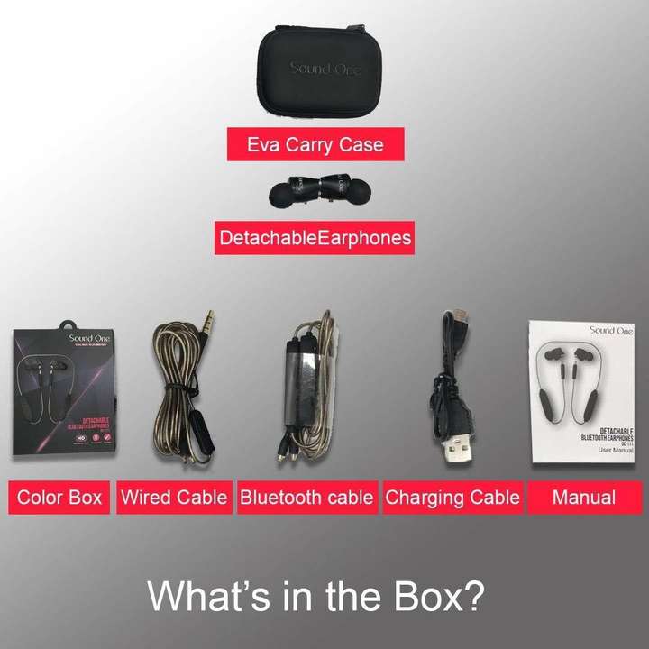Sound One DC 111 Detachable Bluetooth Earphones Bluetooth Price in India Buy Sound One DC 111 Detachable Bluetooth Earphones Bluetooth Online Sound One Flipkart