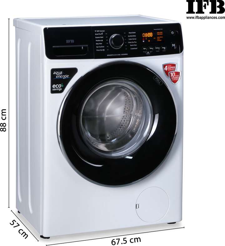 IFB 6.5 kg 5 Star & Voice Enabled, Dual-tone with IMD panel, Anti-  Allergen, Fully Automatic Front Load Washing Machine with In-built Heater  White Price in India - Buy IFB 6.5 kg