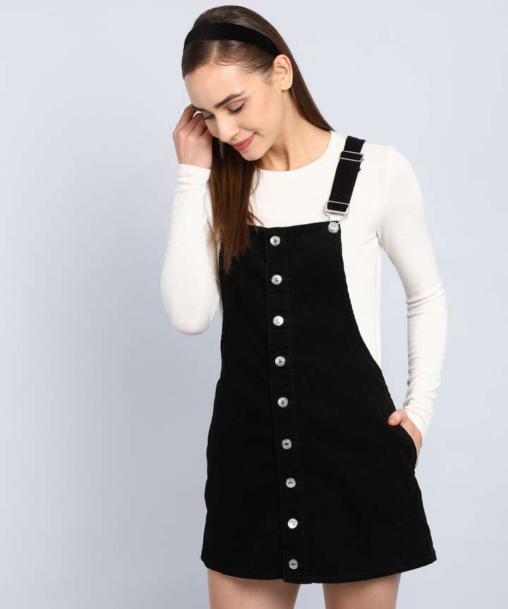 FOREVER 21 Women Pinafore Black Dress Buy FOREVER 21 Women Pinafore Black Dress Online at Best Prices in India Flipkart