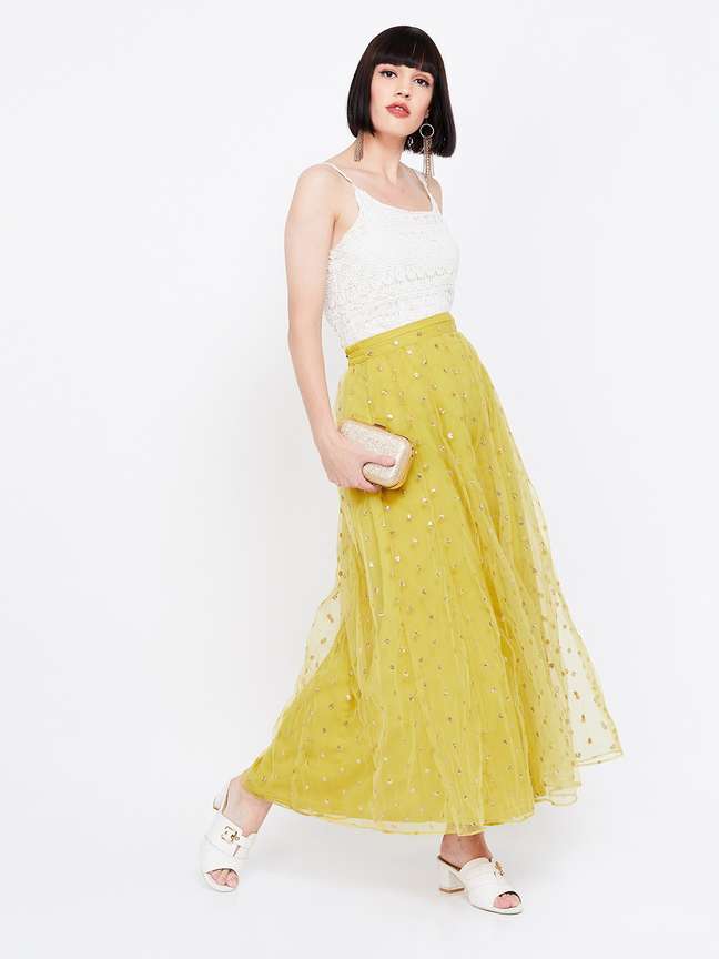 Yellow skirt near me clearance