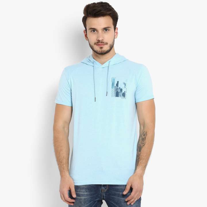 MUFTI Solid Men Hooded Neck Blue T Shirt Buy MUFTI Solid Men Hooded Neck Blue T Shirt Online at Best Prices in India Flipkart