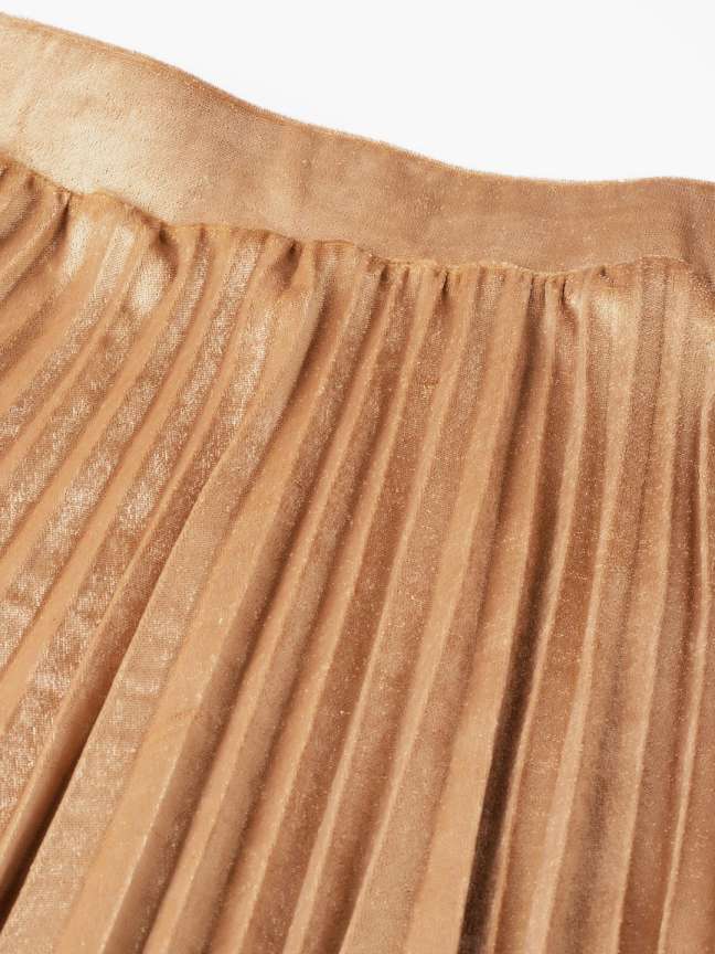 SASSAFRAS Solid Women Pleated Gold Skirt Buy SASSAFRAS Solid Women Pleated Gold Skirt Online at Best Prices in India Flipkart