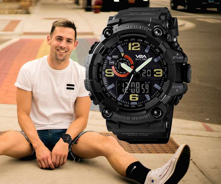 V2A Analog Digital Watch For Men Buy V2A Analog Digital Watch For Men Sports Trendy S Shock Waterproof Alarm Countdown Timer Online at Best Prices in India Flipkart