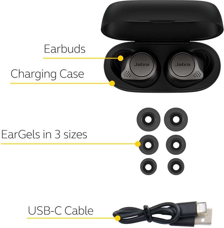 JABRA Elite 75t With Active Noise Cancellation enabled Bluetooth JABRA Elite 75t With Active Noise Cancellation enabled Bluetooth