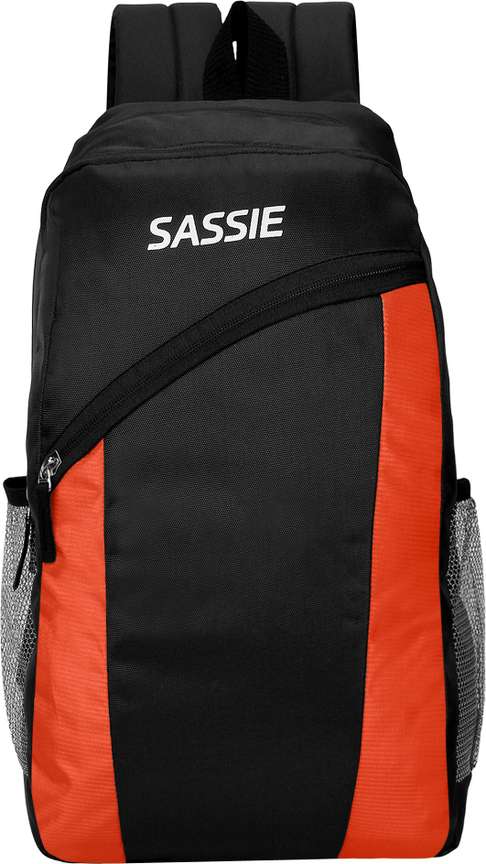 SASSIE Orange Black School Bag II Genuine Backpack II Multiuse bag II Smart Tuition Bag 21 Ltr SSN 1127 Waterproof School Bag