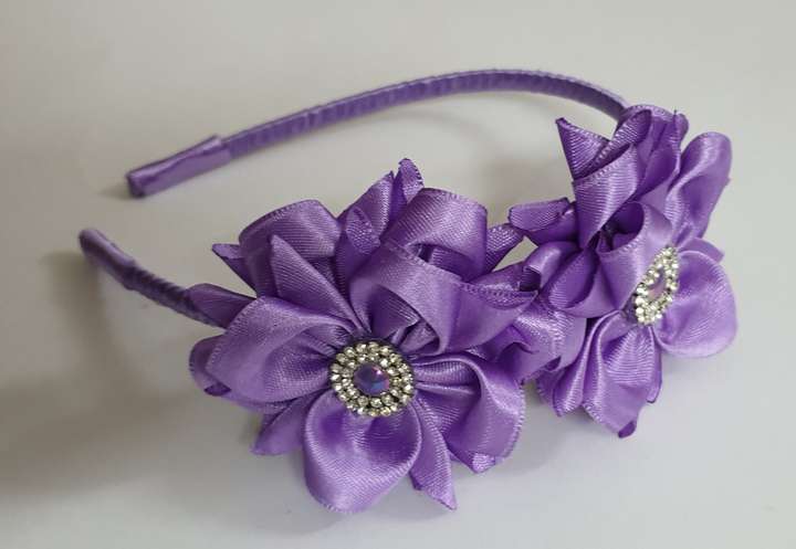 Purple flower hair band sale