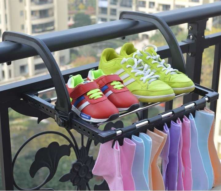 FLYNGO Steel Wall Cloth Dryer Stand Portable Cloth Drying Rack For Window Balcony Hanging Dryer Stand Price in India Buy FLYNGO Steel Wall Cloth Dryer Stand Portable Cloth Drying Rack For