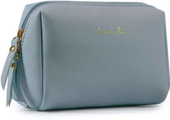 Vintage Small Leather Makeup Bag for Purse Travel Makeup Pouch Mini Cosmetic Bag for Women Girls Grey Price in India Flipkart