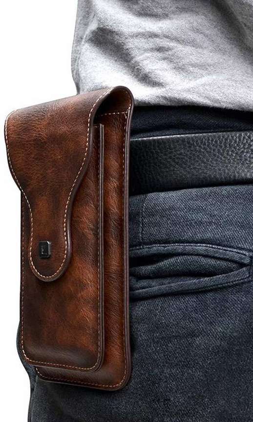 ALMOC Pouch for Multi Function Leather Mobile Waist Bag Holster Belt Clip Case with 2 Pocket for 6.5 inch Mobile ALMOC Flipkart