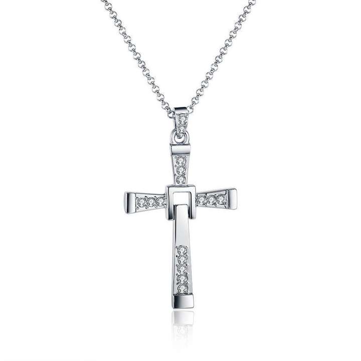 SILVOSWAN Fast And Furious Dominic Toretto Crystal Jesus Cross Vin Diesel Pendant for Girl and Boy Platinum Stainless Steel Pendant Price in India Buy SILVOSWAN Fast And Furious Dominic Toretto Crysta...