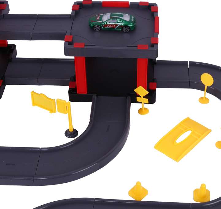 Toyvala Unique Car Track MY First Racing Set For Kids Multistory Car Garage Model Track Construction Set Unique Car Track MY First Racing Set For Kids Multistory Car Garage Model Track
