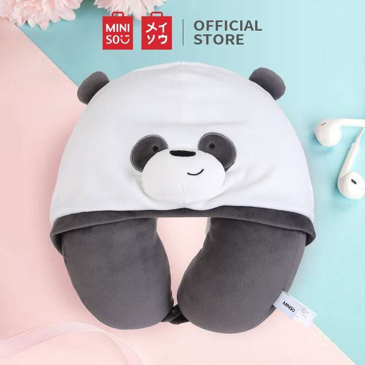 Miniso we bare bears neck pillow with hood online