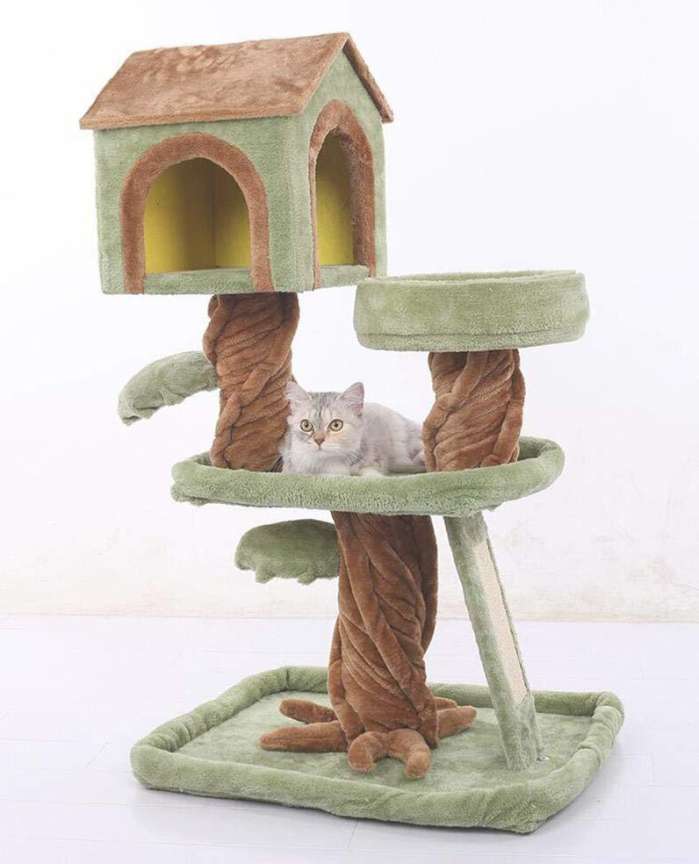 Emily Pets cat Tree Furniture Kitten Activity Tower Pet Play House with Scratching Post Free Standing Cat Tree Price in India Buy Emily Pets cat Tree Furniture Kitten Activity Tower Pet Play House wit...