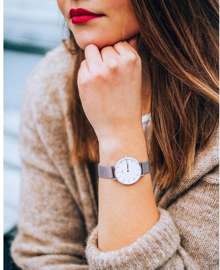 DANIEL WELLINGTON Petite Sterling White color Round 32 mm diameter Analog Watch For Women Buy DANIEL WELLINGTON Petite Sterling White color Round 32 mm diameter Analog Watch