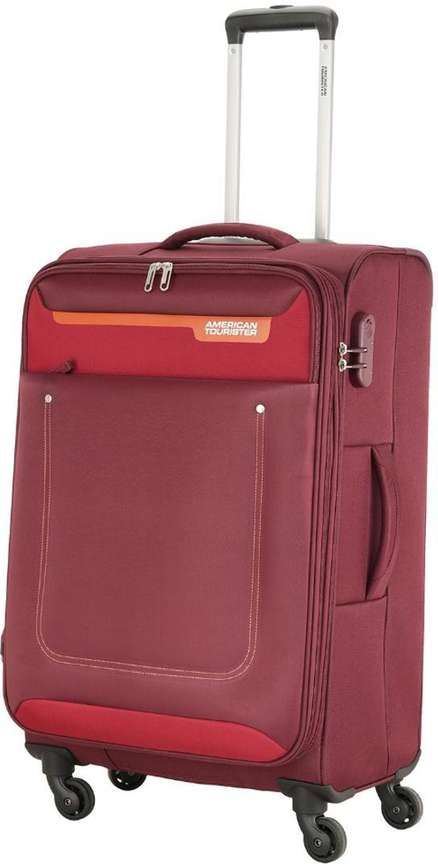 AMERICAN TOURISTER Jackson Spinner Expandable Cabin Suitcase 4 Wheels 22 inch Red Price in India Flipkart