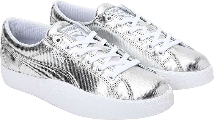 Metallic silver pumas sales