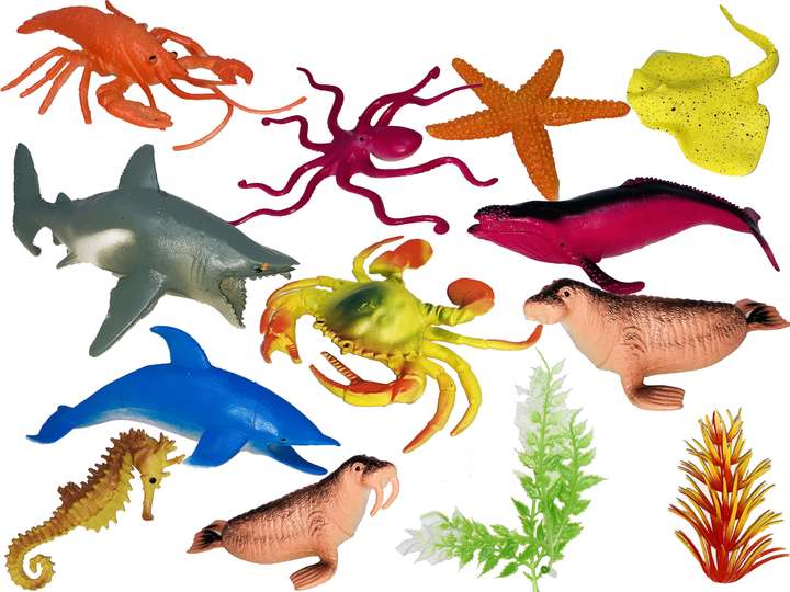 Plastic sea animals toys clearance