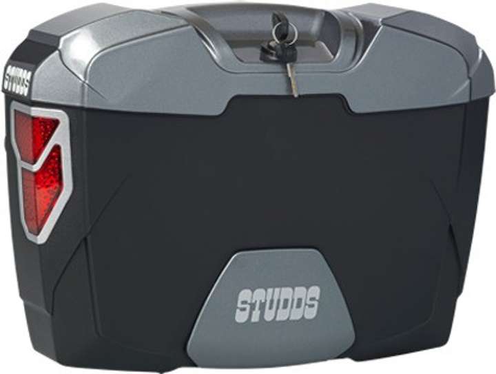 STUDDS Luggage Box Grey Black Plastic Motorbike Saddlebag Price in India Buy STUDDS Luggage Box Grey Black Plastic Motorbike Saddlebag online at Flipkart